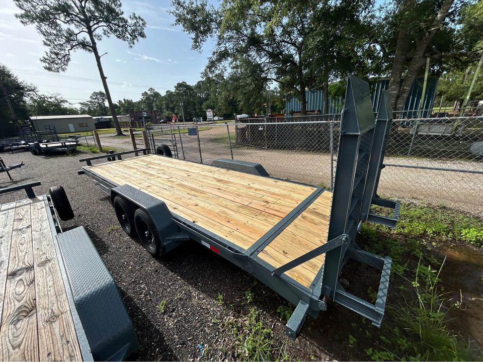 2025 GPS 22’ Heavy Duty 14k Equipment Trailer w/ Spring Loaded Ramps ...
