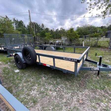 2025 GPS Heavy Duty 76”x14’ Single Axle Utility Trailer w/ Shock Assist Gate